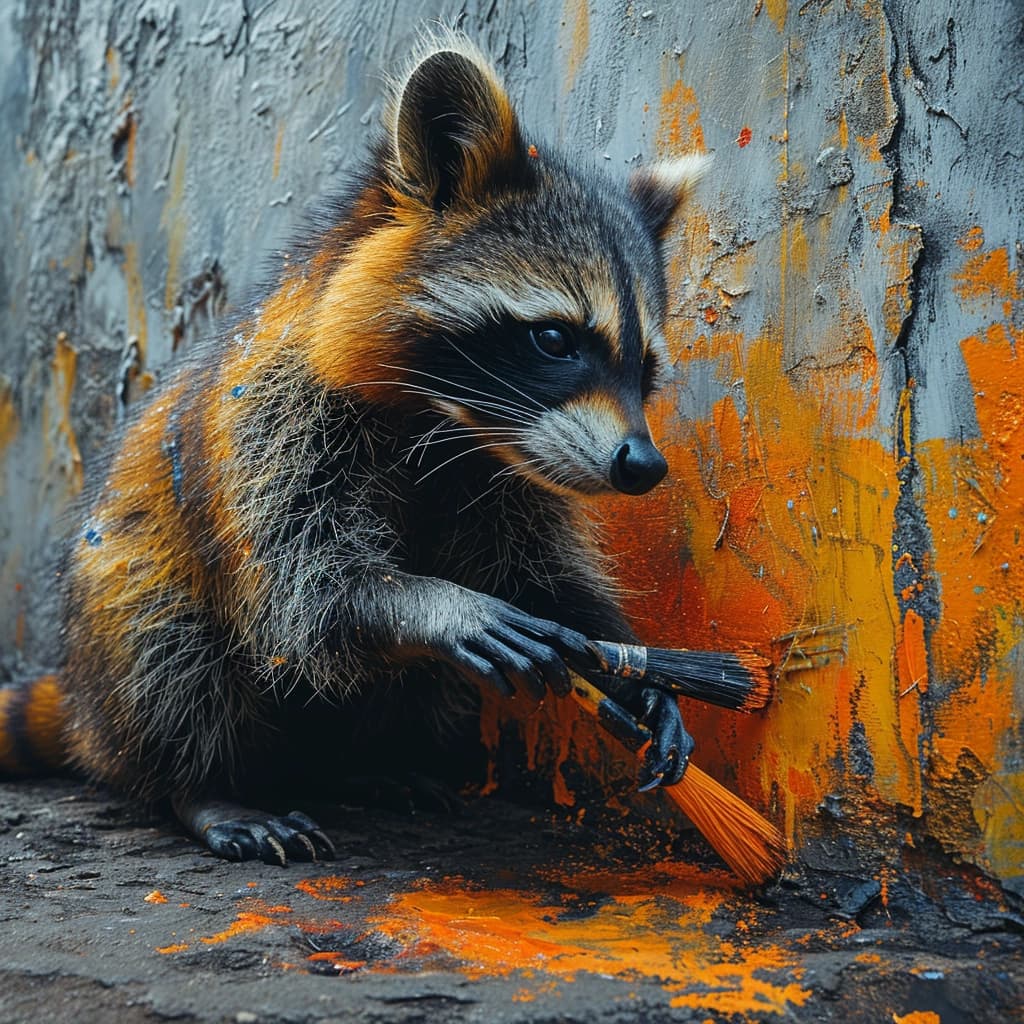 Mascotte créative de Bixel Studio, capturant l'essence de l'originalité et de l'authenticité à travers l'art de la peinture, incarnant le design web unique et personnalisé pour les entrepreneurs et les marques cherchant à se démarquer.